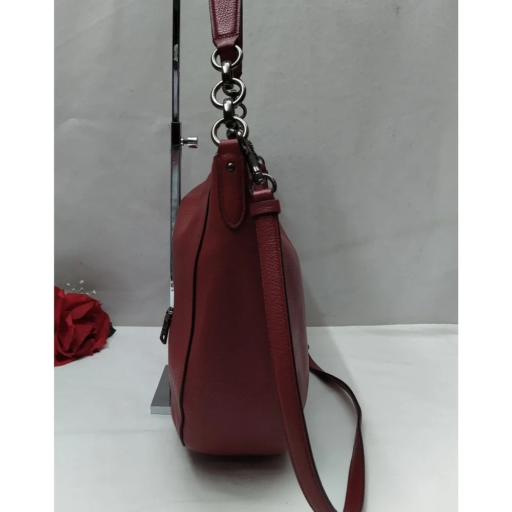 Coach Chelsea Red Leather Zipper Crossbody Shoulder Bag - Picture 5 of 16